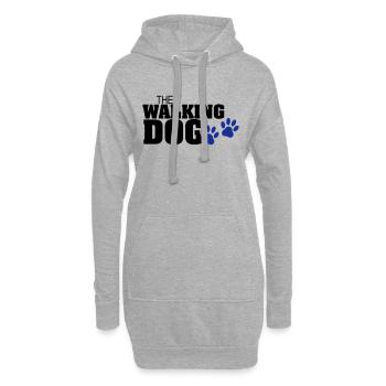The Walking Dog Pfotenabdruck - Hoodie-Kleid - Grau meliert - Vorne