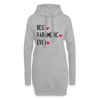 paramedic - Hoodie-Kleid - Grau meliert - Vorne