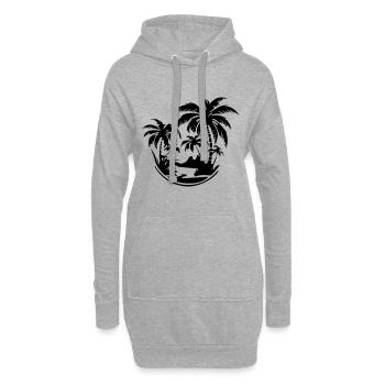 Île Summer Palm Beach - Sweat-shirt à capuche long Femme - gris chiné - Devant