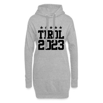 Tyrol 2023 - Sweat-shirt à capuche long Femme - gris chiné - Devant