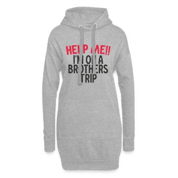 Frères et sœurs, je suis sur le chemin d’un frère - Sweat-shirt à capuche long Femme - gris chiné - Devant