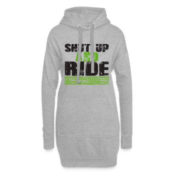 Tais-toi et roule / La chemise pour tous les motards - Sweat-shirt à capuche long Femme - gris chiné - Devant
