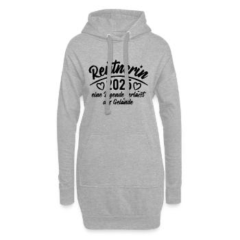 Rentnerin 2025 Eine Legende verlässt das Gelände - Hoodie-Kleid - Grau meliert - Vorne