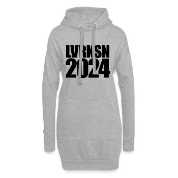 LVRKSN - Leverkusen - Deutscher Meister 2024 - Hoodie-Kleid - Grau meliert - Vorne