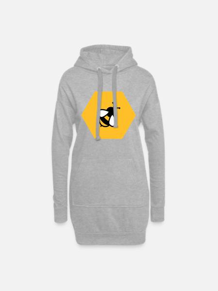 Biene Wabe - Hoodie Dress - heather grey