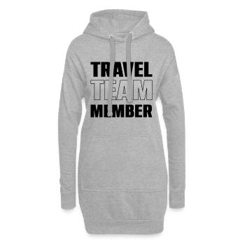 Travel Team - Hoodie-Kleid - Grau meliert - Vorne