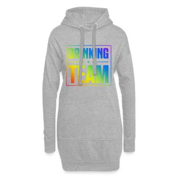 Drinking Team - Hoodie-Kleid - Grau meliert - Vorne
