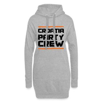 Croatia Party Crew - Hoodie-Kleid - Grau meliert - Vorne