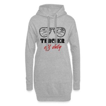 Enseignant Enseignant En dehors des vacances scolaires en service - Sweat-shirt à capuche long Femme - gris chiné - Devant