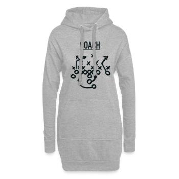 Football américain - Sweat-shirt à capuche long Femme - gris chiné - Devant