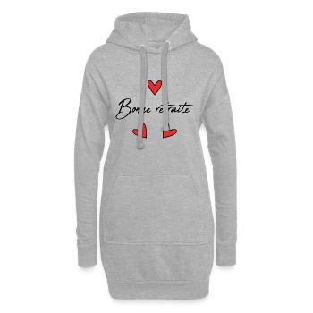 RUHESTAND. RUHESTAND. PENSIONIERT. GLÜCKLICHER RUHESTAND - Hoodie-Kleid - Grau meliert - Vorne