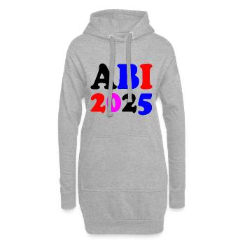 Abi 2025 - Hoodie-Kleid - Grau meliert - Vorne