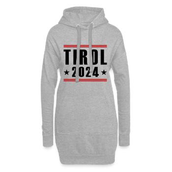 Tyrol 2024 - Sweat-shirt à capuche long Femme - gris chiné - Devant