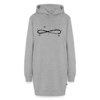 Bis zur Unendlichkeit und weiter - Hoodie-Kleid - Grau meliert - Vorne
