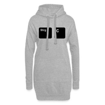 Strg C Copy and Paste Vater und Sohn Partner Shi - Hoodie-Kleid - Grau meliert - Vorne
