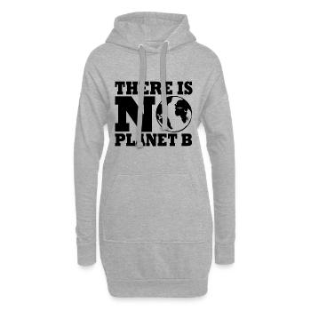 There is no planet B - Sweat-shirt à capuche long Femme - gris chiné - Devant