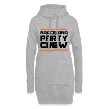 L’équipe de la fête de Barcelone - Sweat-shirt à capuche long Femme - gris chiné - Devant