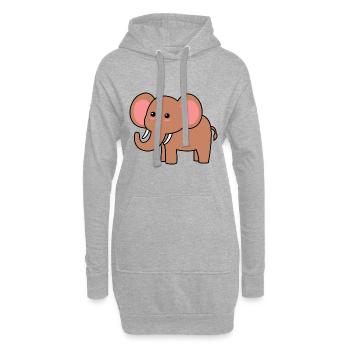 Mammut Comic Tier - Hoodie-Kleid - Grau meliert - Vorne