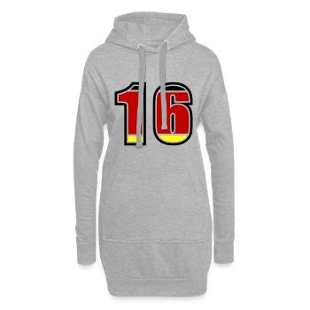 16 Numéro Allemagne Jersey - Sweat-shirt à capuche long Femme - gris chiné - Devant