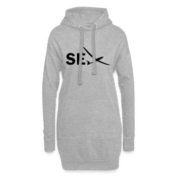 Glider sex gift - Hoodie Dress - heather grey - Front