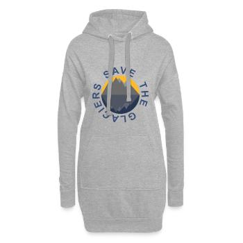 Protège les glaciers - changement climatique - protection de l'environnement - Sweat-shirt à capuche long Femme - gris chiné - Devant