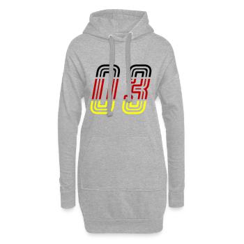 3 Zahl symbol Germany - Hoodie-Kleid - Grau meliert - Vorne