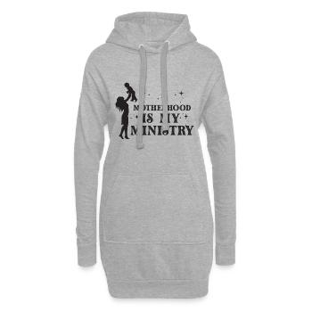 La maternité est mon ministère - Sweat-shirt à capuche long Femme - gris chiné - Devant