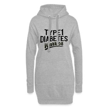 Diabète Insuline Dire Drôle Drôle Idée Cadeau - Sweat-shirt à capuche long Femme - gris chiné - Devant