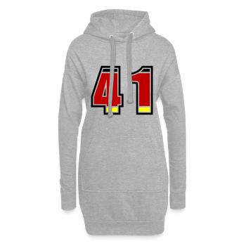 41 Nummer Deutschland Trikot - Hoodie-Kleid - Grau meliert - Vorne