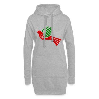 Friedenstaube taube - Hoodie-Kleid - Grau meliert - Vorne