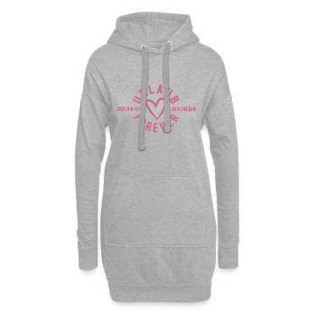 Urlaub Forever - 2025 bin ich Rentnerin - Hoodie-Kleid - Grau meliert - Vorne