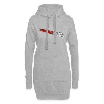 bbq barbecue grillen burger beef bacon steak spare - Hoodie-Kleid - Grau meliert - Vorne