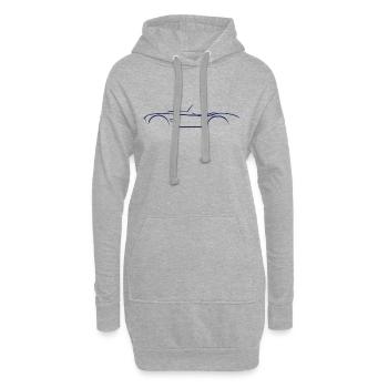 Esquisse Shelby AC Cobra - Sweat-shirt à capuche long Femme - gris chiné - Devant