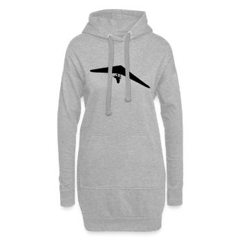 Drachenflieger - Hoodie-Kleid - Grau meliert - Vorne