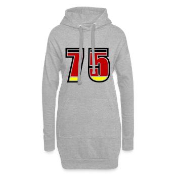 75 Nummer Deutschland Trikot - Hoodie-Kleid - Grau meliert - Vorne