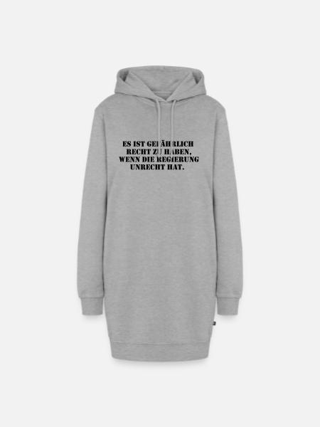 Es ist gefährlich Recht - Hoodie-Kleid - Grau meliert