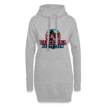 L’équipe de la fête de Barcelone - Sweat-shirt à capuche long Femme - gris chiné - Devant