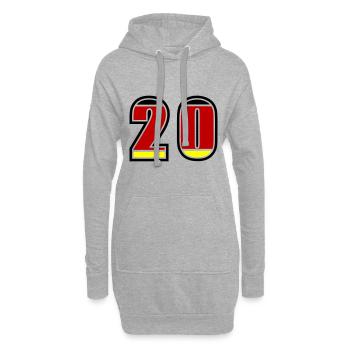 20 Nummer Deutschland Trikot - Hoodie-Kleid - Grau meliert - Vorne