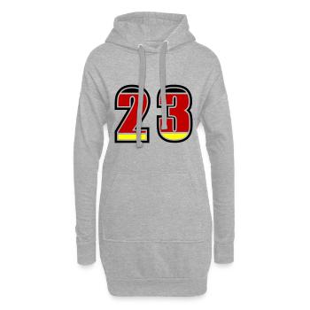 23 Nummer Deutschland Trikot - Hoodie-Kleid - Grau meliert - Vorne