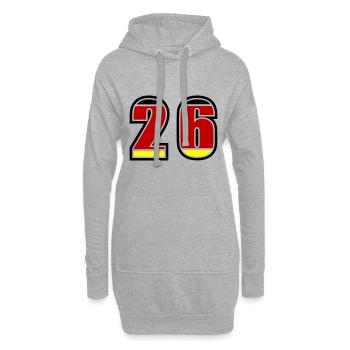 26 Nummer Deutschland Trikot - Hoodie-Kleid - Grau meliert - Vorne