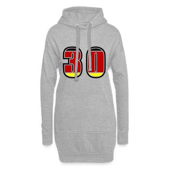 Numéro 30 Allemagne Jersey - Sweat-shirt à capuche long Femme - gris chiné - Devant