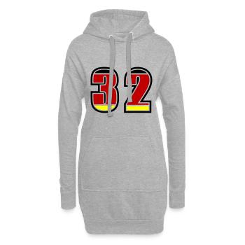 32 Numéro Allemagne Jersey - Sweat-shirt à capuche long Femme - gris chiné - Devant