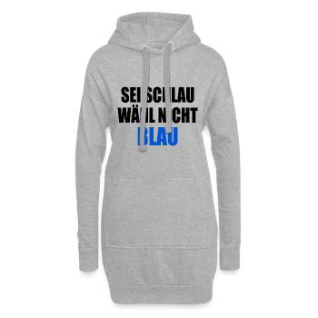 soyez intelligent, ne votez pas bleu - fck afd - Sweat-shirt à capuche long Femme - gris chiné - Devant