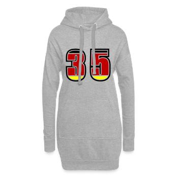 35 Nummer Deutschland Trikot - Hoodie-Kleid - Grau meliert - Vorne