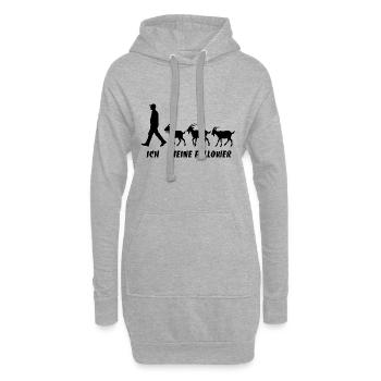 Ich Meine Follower Ziegen Züchter Landwirt Bauer - Hoodie-Kleid - Grau meliert - Vorne