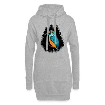 Kingfisher Carp Fishing Carphunter - Sweat-shirt à capuche long Femme - gris chiné - Devant