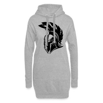 Spartaner Helm Gladiator Symbol - Hoodie-Kleid - Grau meliert - Vorne