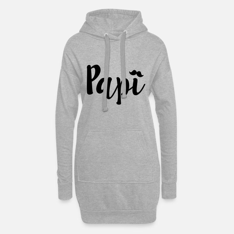 Papi - Hoodie-Kleid - Grau meliert