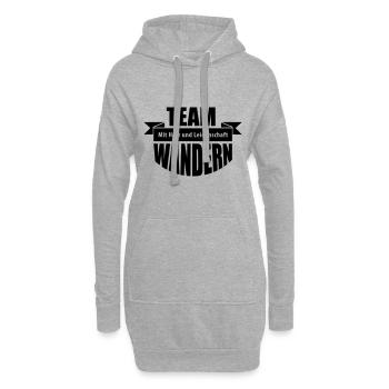 TEAM WANDERN – Natur Berge Urlaub hiking - Hoodie-Kleid - Grau meliert - Vorne