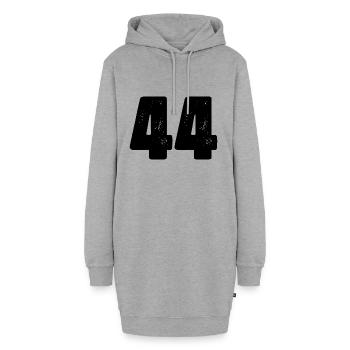 44 Zahl Trikot - Hoodie-Kleid - Grau meliert - Vorne